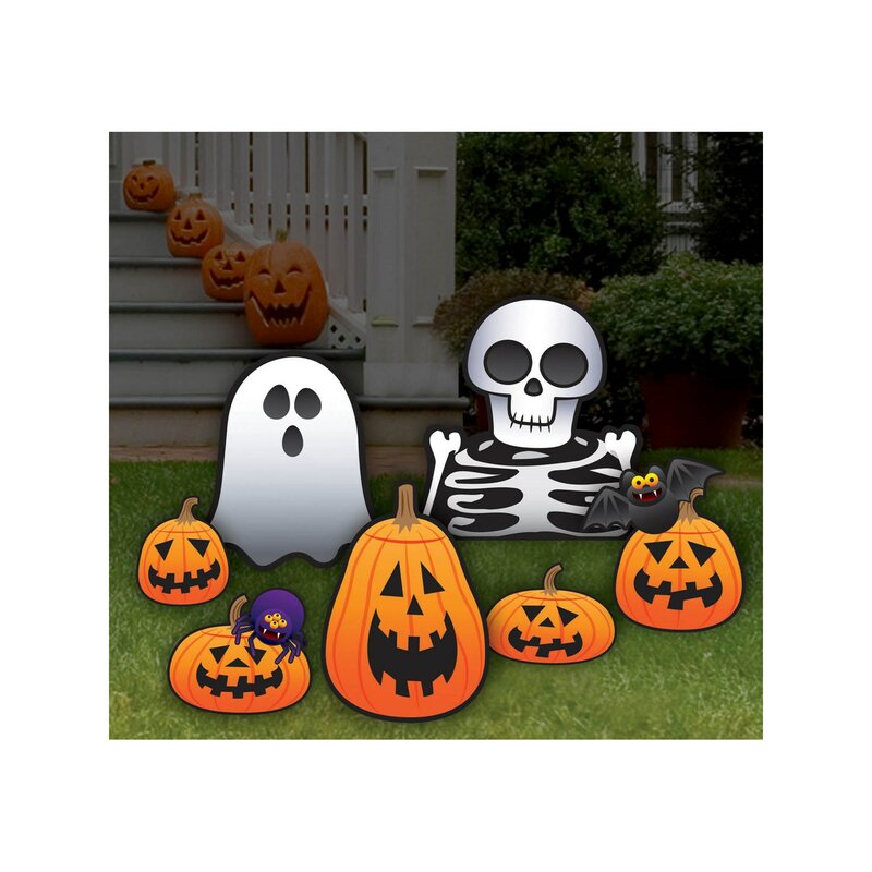 The Holiday Aisle  6 Piece Halloween Lawn Art  Set 